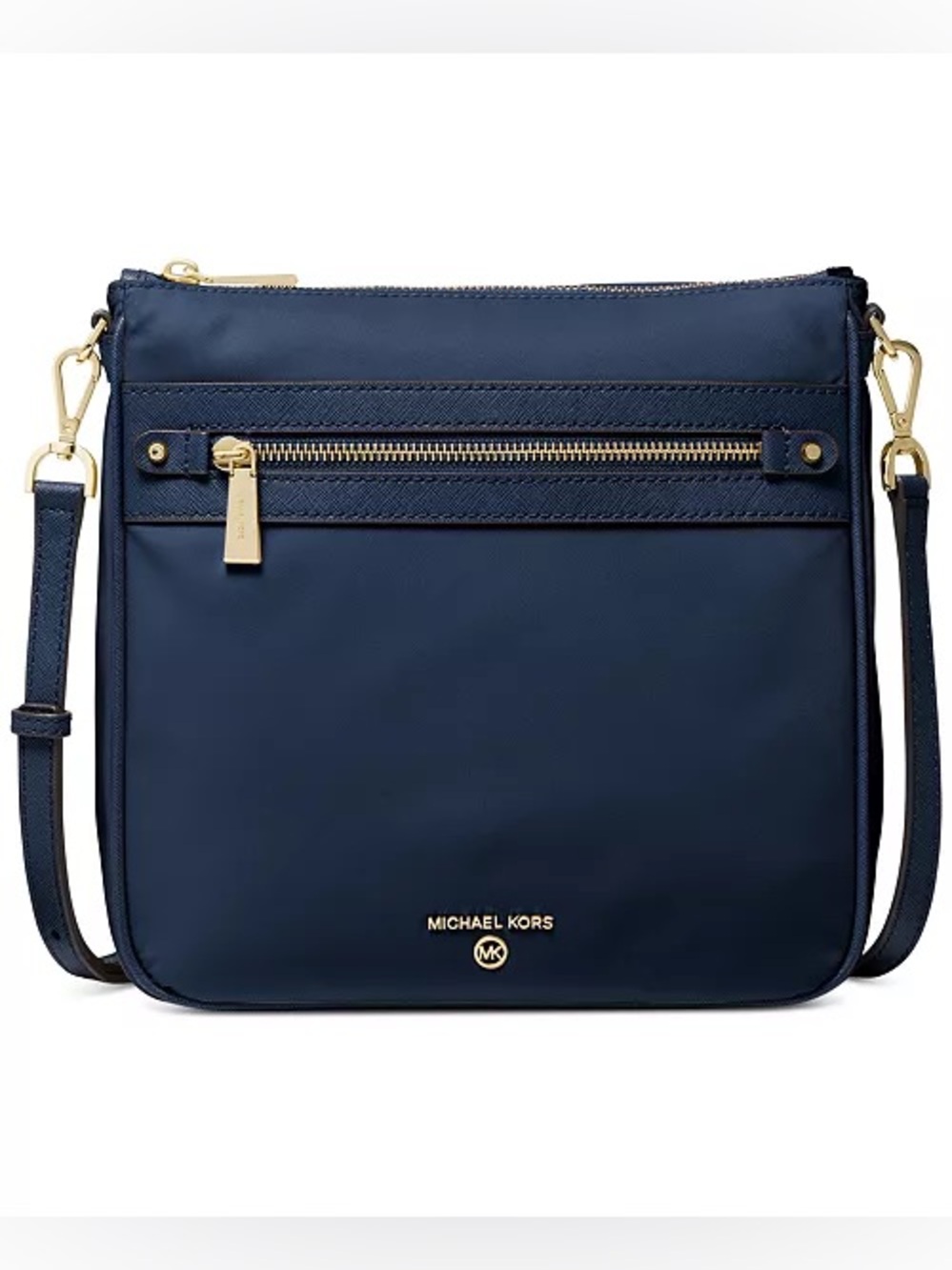 Michael Kors Jet Set Charm Navy Nylon North South Crossbody Bag